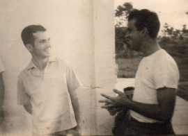 Fecha sin precisar 1962. Arufe e Ismael Capote, ambos entonces cuadros del Comité Provincial de Las Villas de la UJC